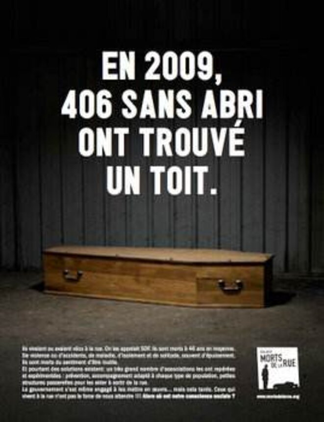 En 2009, 406 Sans abris (SDF) ont trouvé un toit.