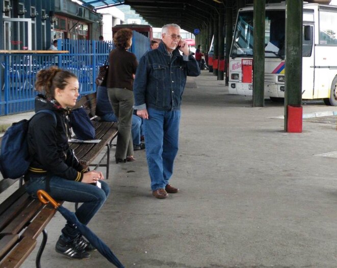 Nataša à la gare routière de Banja Luka © Maryline Dumas Nataša à la gare routière de Banja Luka © Maryline Dumas