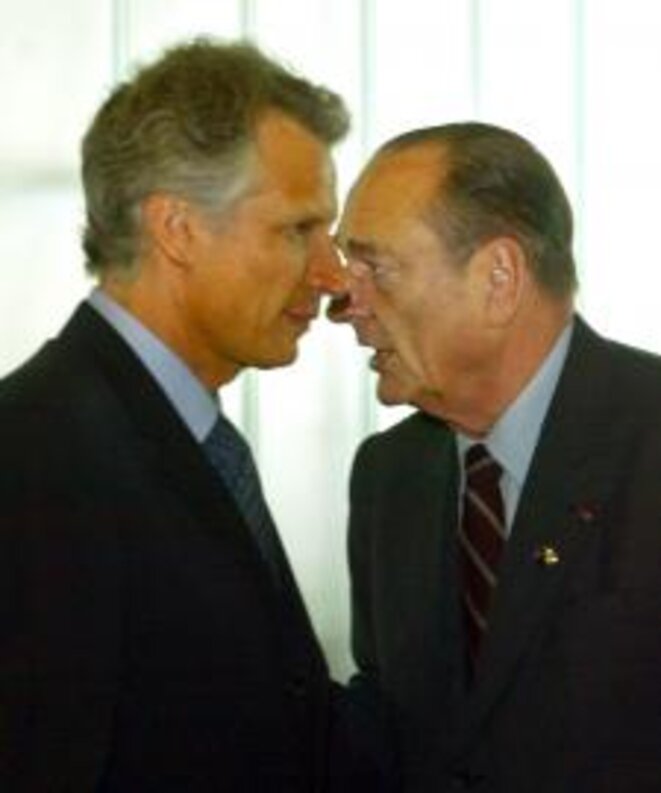 Dominique de Villepin (left) with Jacques Chirac. © Reuters Dominique de Villepin (left) with Jacques Chirac. © Reuters