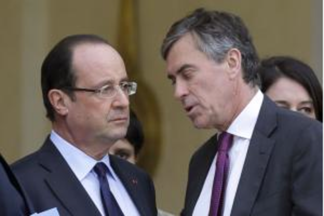 F.Hollande y J.Cahuzac © Reuters