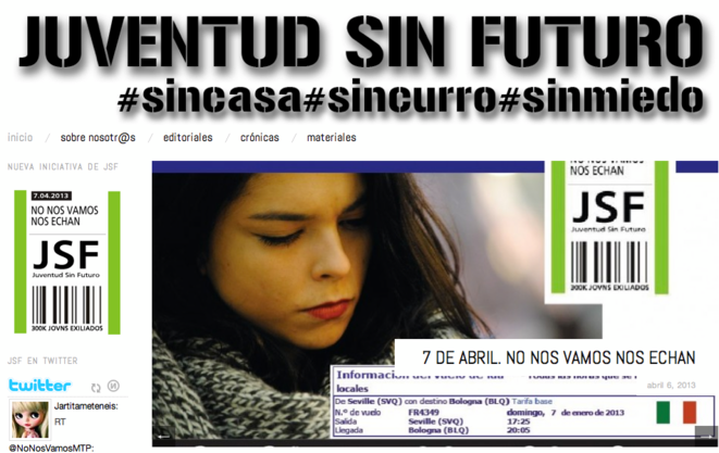 Sitio internet de Juventud sin futuro Sitio internet de Juventud sin futuro