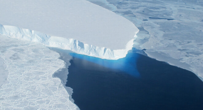 Le glacier de Thwaites, en Antarctique, est en train de fondre © Nasa Le glacier de Thwaites, en Antarctique, est en train de fondre © Nasa