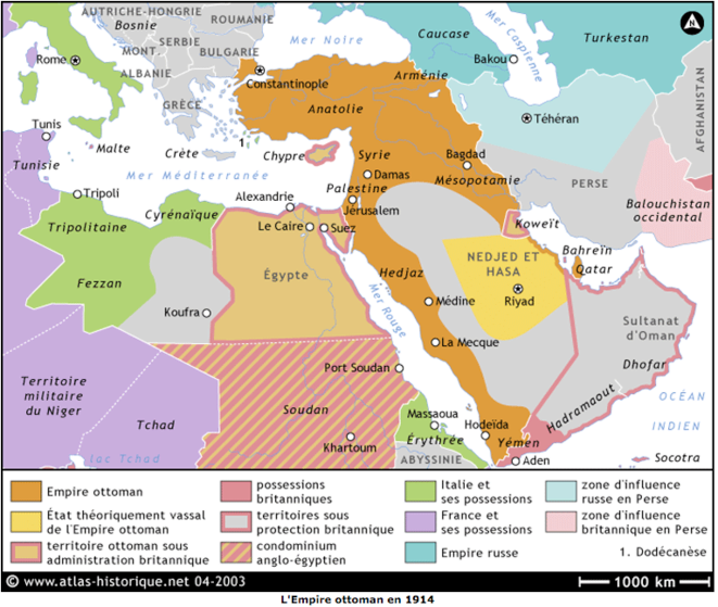 Empire Ottoman en 1914 Empire Ottoman en 1914