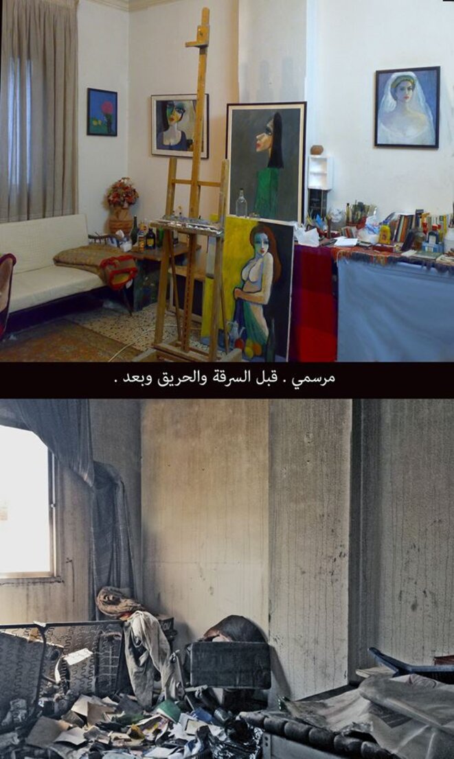 L'atelier de Mahmoud avant et après réquisition L'atelier de Mahmoud avant et après réquisition