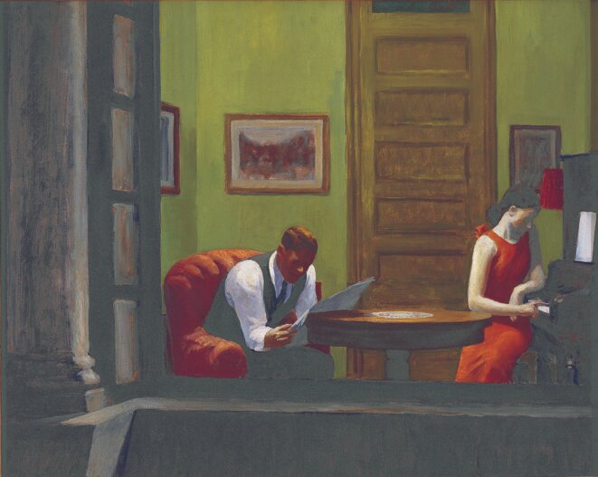 Room in New York, Edward Hopper Room in New York, Edward Hopper