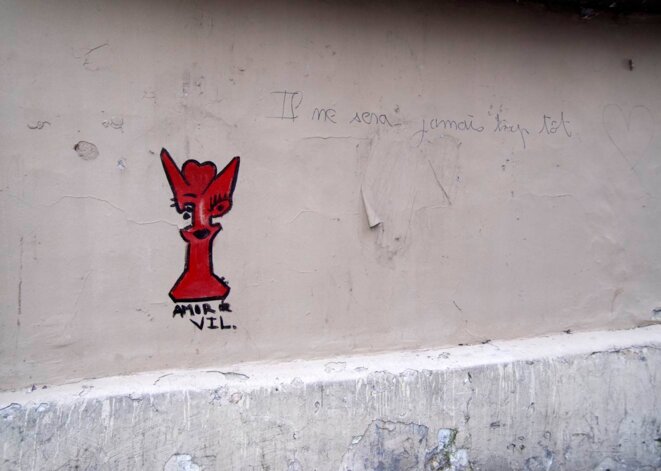 "Il ne sera jamis trop tôt", graffiti © Gilles Walusinski "Il ne sera jamis trop tôt", graffiti © Gilles Walusinski