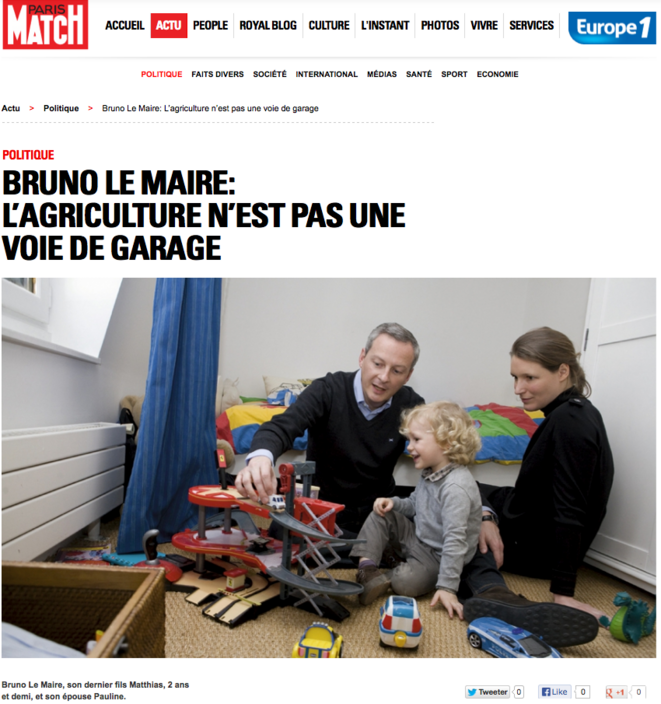 La photo parue en février 2011 dans Paris Match © DR La photo parue en février 2011 dans Paris Match © DR