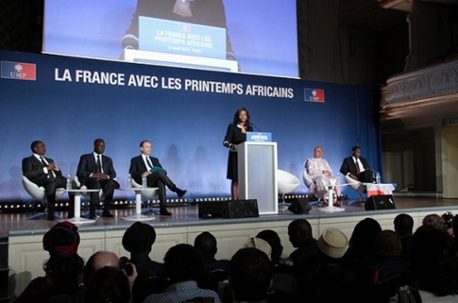 La réunion sur "La France avec les printemps africains" du 14 avril 2012, bien réelle mais surfacturée à l'UMP © DR La réunion sur "La France avec les printemps africains" du 14 avril 2012, bien réelle mais surfacturée à l'UMP © DR