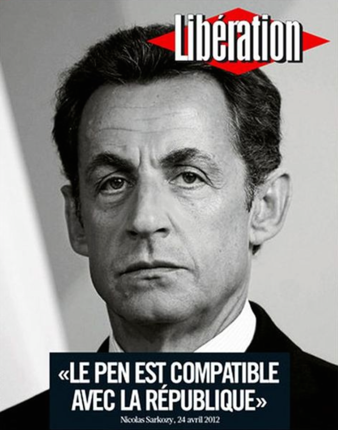 Une de “Libération”, le 25 avril 2012. Une de “Libération”, le 25 avril 2012.