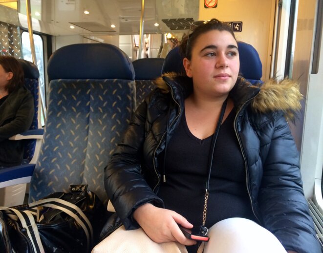 Chloé, une habituée de la ligne Toulon-Les Arcs-Draguignan. © ES Chloé, une habituée de la ligne Toulon-Les Arcs-Draguignan. © ES