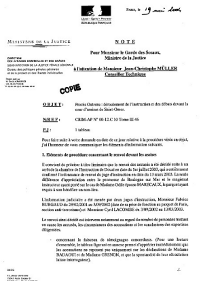 Extrait courrier Marin au GDS Extrait courrier Marin au GDS