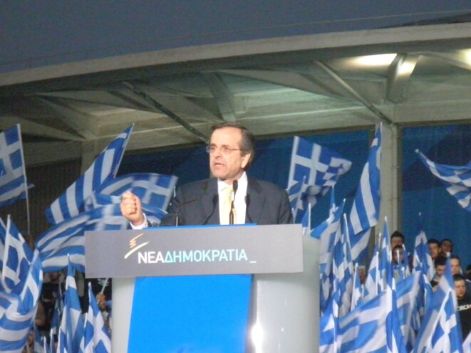 Antonis Samaras à Thessalonique © Mehdi ZAAF