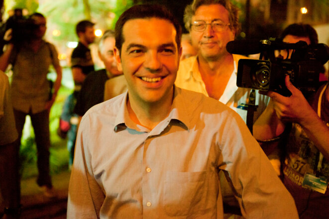 A.Tsipras au soir des élections du 17 juin © U.Mathieu