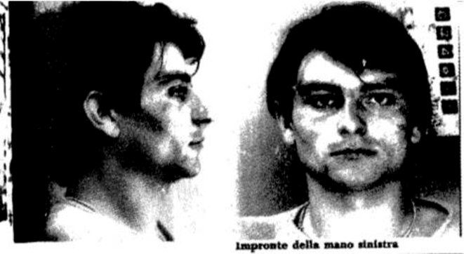La fiche de police de Cesare Battisti lors de son arrestation en 1979 © DR La fiche de police de Cesare Battisti lors de son arrestation en 1979 © DR