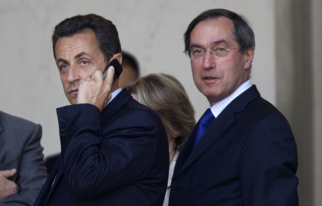 Nicolas Sarkozy et Claude Guéant, son secrétaire général de l'Élysée, en 2008. © Reuters