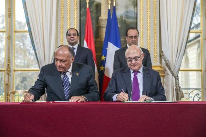 Signature de contrats d'armes entre la France et l'Egypte © Crédits photo Le Point Signature de contrats d'armes entre la France et l'Egypte © Crédits photo Le Point