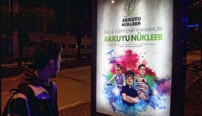 Publicités pour la centrale nucléaire russe d’Akkuyu, au sud de la Turquie Publicités pour la centrale nucléaire russe d’Akkuyu, au sud de la Turquie