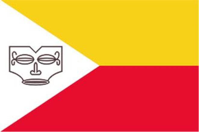 Drapeau du Henua Enana (Iles Marquises). Drapeau du Henua Enana (Iles Marquises).