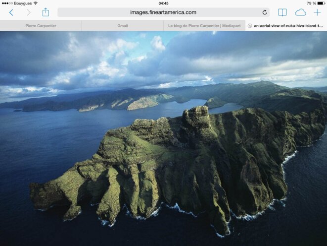 Iles Marquises, Nuku Hiva, Sphinx Nautile.
