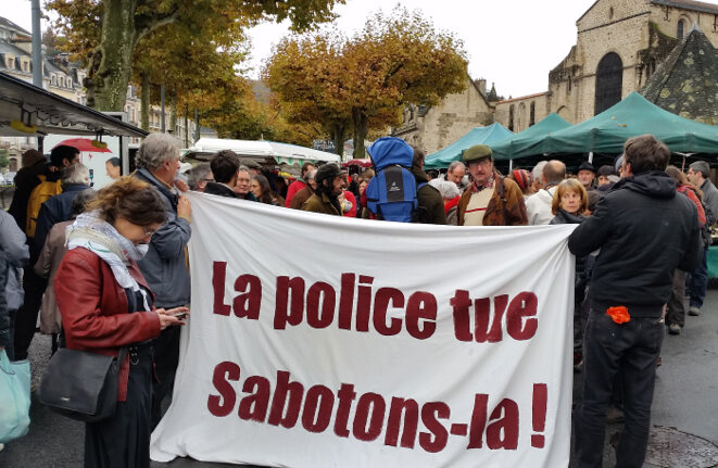 Manifestation à Tulle, le 15 novembre, après la mort de Rémi Fraisse. © (dr) Manifestation à Tulle, le 15 novembre, après la mort de Rémi Fraisse. © (dr)