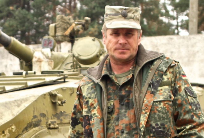 Valentin, commandant du bataillon Aidar. © Laurent Geslin Valentin, commandant du bataillon Aidar. © Laurent Geslin