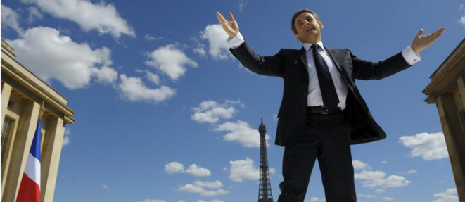 Nicolas Sarkozy au Trocadéro, le 1er mai 2012. © Reuters