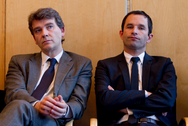 Arnaud Montebourg et Benoît Hamon. © Reuters Arnaud Montebourg et Benoît Hamon. © Reuters