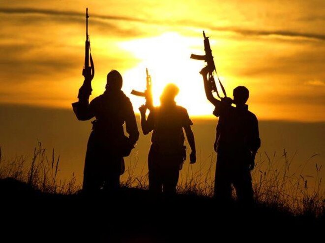 Photo de propagande postée par des djihadistes. Photo de propagande postée par des djihadistes.