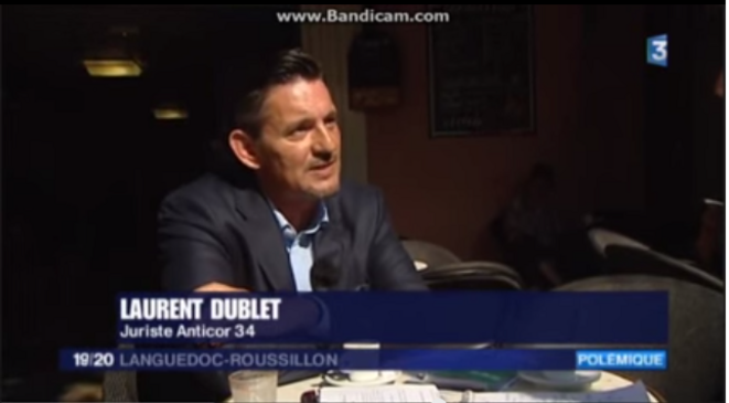 Laurent Dublet - Juriste et membre d'antiCOR © France3 Languedoc Roussillon Laurent Dublet - Juriste et membre d'antiCOR © France3 Languedoc Roussillon