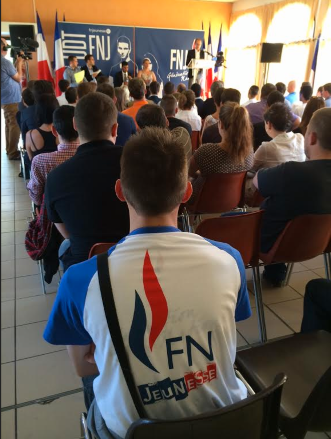 Lors de l'université d'été du FNJ, à Fréjus, le 6 septembre. © Mediapart Lors de l'université d'été du FNJ, à Fréjus, le 6 septembre. © Mediapart