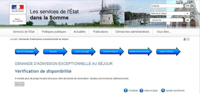 Ni rendez-vous, ni information: c'est souvent la porte close pour ceux qui cherchent un visa. © Capture d'écran du site web de la Préfecture Ni rendez-vous, ni information: c'est souvent la porte close pour ceux qui cherchent un visa. © Capture d'écran du site web de la Préfecture