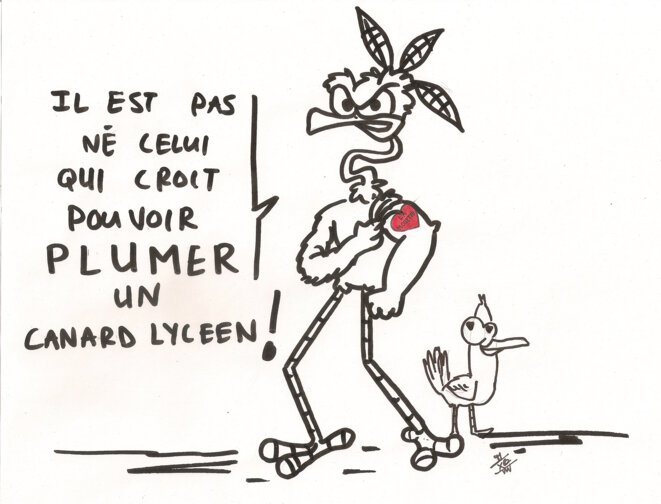 En soutien à la rédac' de La Mouette Baîllonnée © Yohan Lacroix, ancien du journal Kaboom, lycée Blaise Pascal, Brie-Comte-Robert (77) En soutien à la rédac' de La Mouette Baîllonnée © Yohan Lacroix, ancien du journal Kaboom, lycée Blaise Pascal, Brie-Comte-Robert (77)