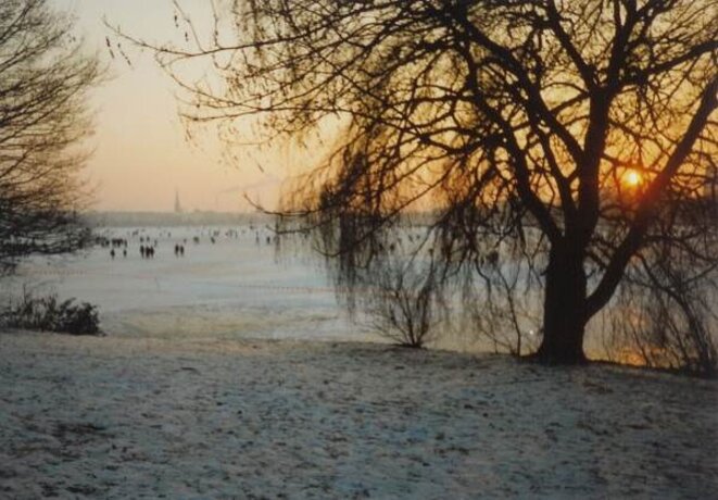 Alster gelée 1996 - Soleil couchant Alster gelée 1996 - Soleil couchant