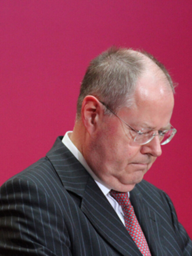 Peer Steinbrück - visiblement marqué par son échec. © KL Peer Steinbrück - visiblement marqué par son échec. © KL