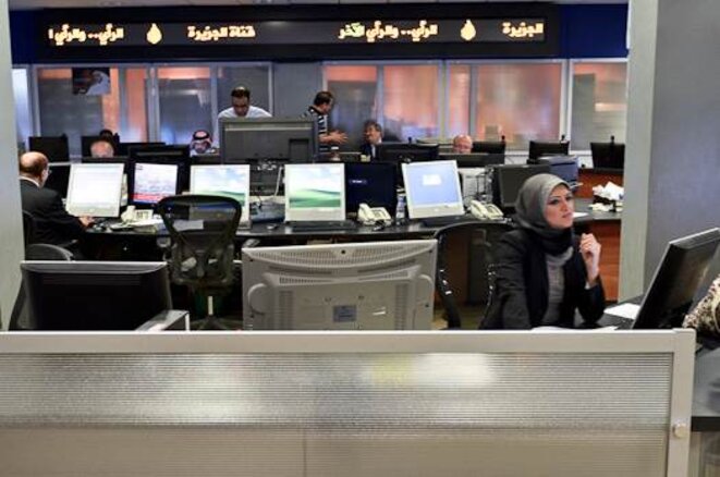 La salle de rédaction d'Al Jazeera à Doha © Thomas Cantaloube La salle de rédaction d'Al Jazeera à Doha © Thomas Cantaloube