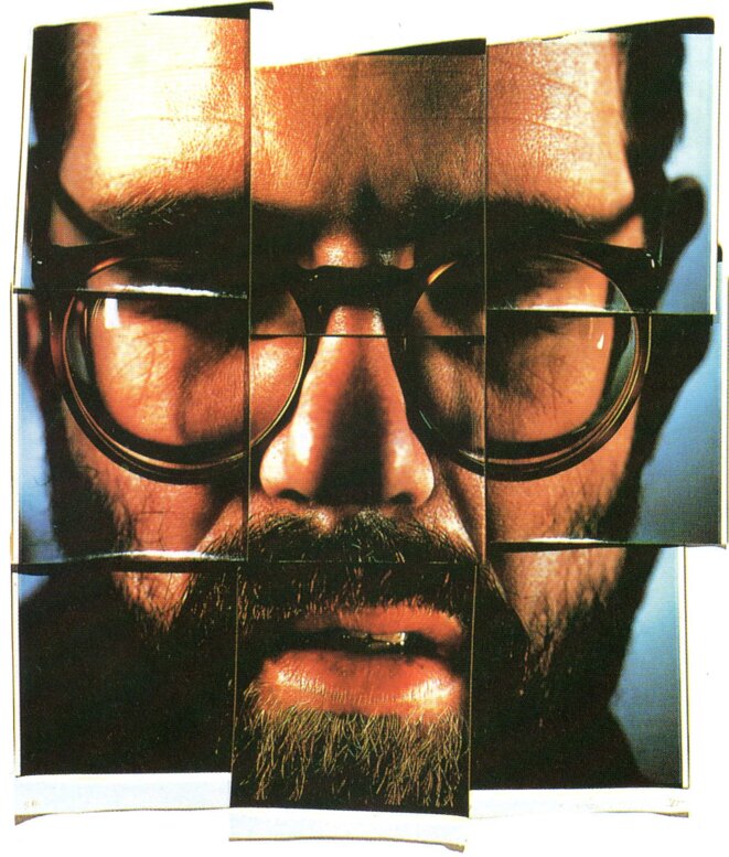 Autoportrait composite en neuf parties, 1979, neuf clichés polaroïd © Chuck Close Autoportrait composite en neuf parties, 1979, neuf clichés polaroïd © Chuck Close