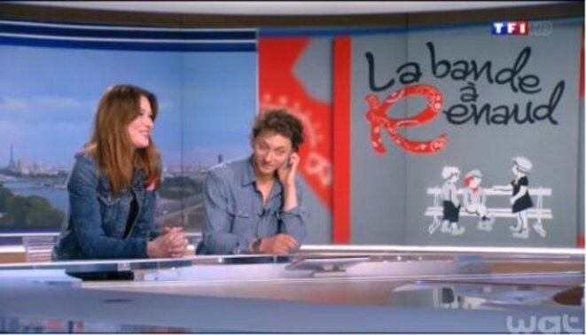 Carla Bruni et Raphaël n'ont pas le même sens de la cocasserie. Carla Bruni et Raphaël n'ont pas le même sens de la cocasserie.
