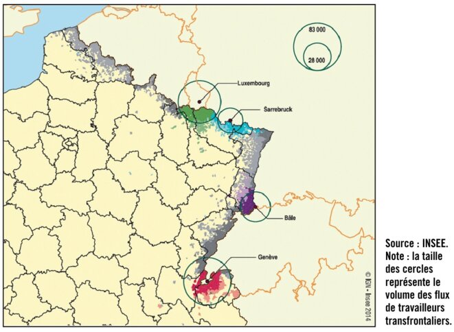 350 000 travailleurs transfrontaliers en France