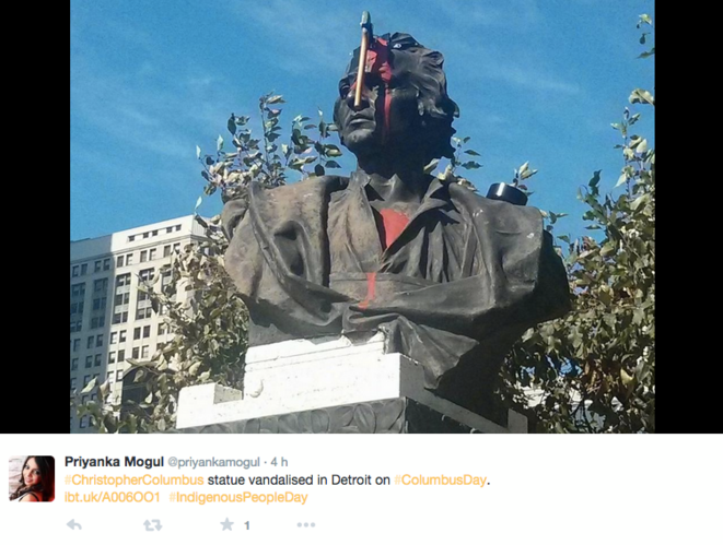 Détroit a fêté Columbus Day © Capture d'écran Twitter Détroit a fêté Columbus Day © Capture d'écran Twitter