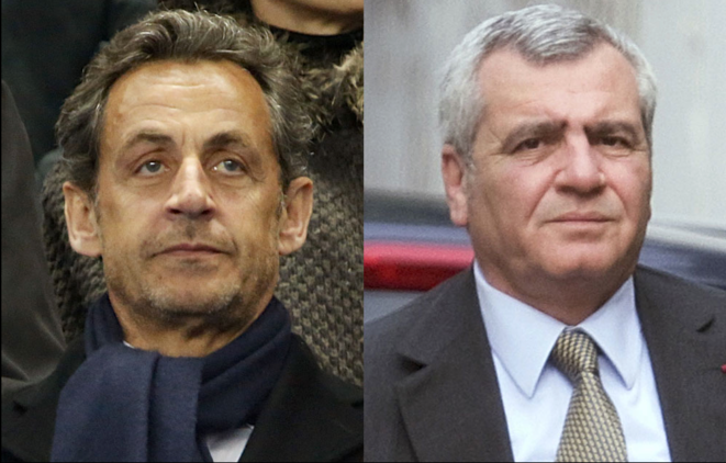 Nicolas Sarkozy et son avocat, Thierre Herzog.  © Reuters