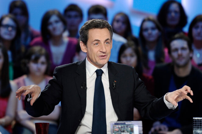 Nicolas Sarkozy, sur le plateau du Grand Journal © Reuters