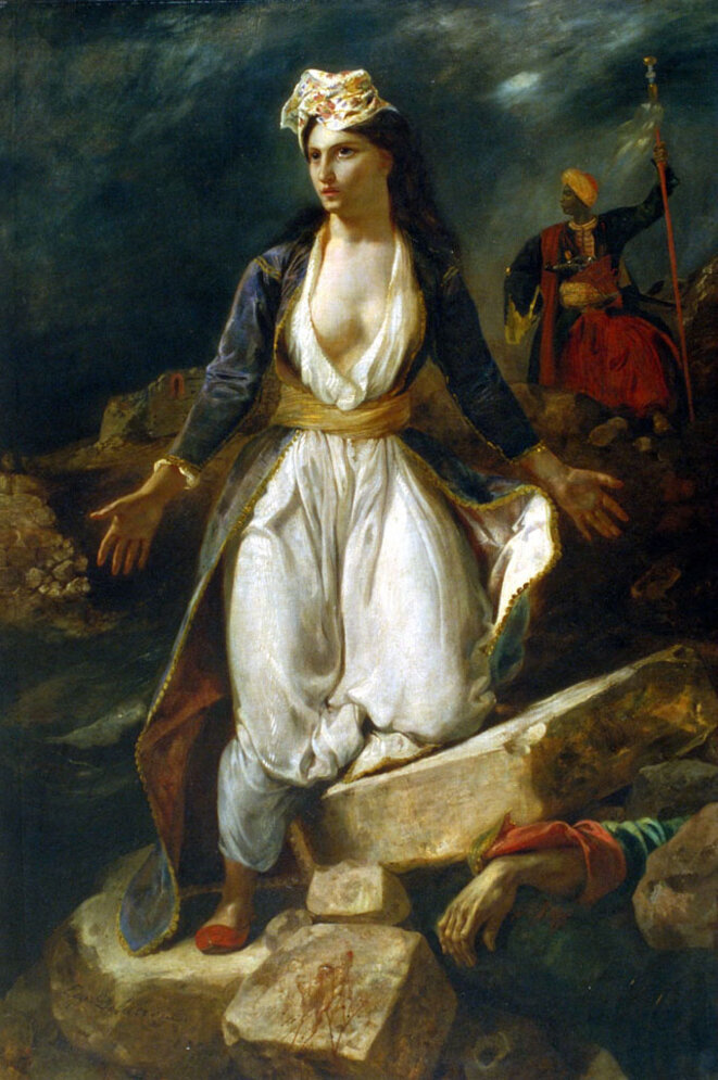 "La Grèce sur les ruines de Missolonghi", Eugène Delacroix © Musée des Beaux-Arts-mairie de Bordeaux. "La Grèce sur les ruines de Missolonghi", Eugène Delacroix © Musée des Beaux-Arts-mairie de Bordeaux.