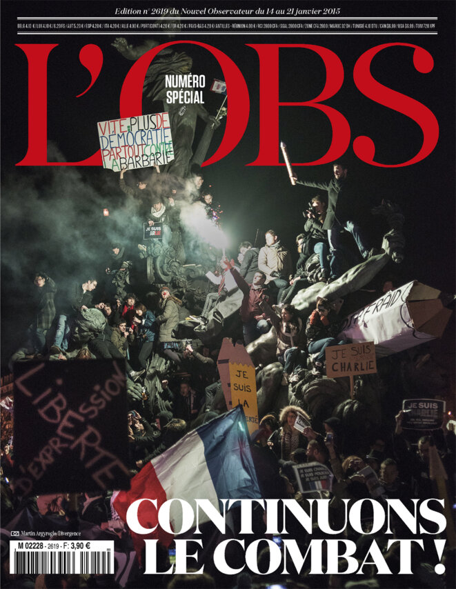 L'Obs du 14 janvier 2015 (photo : Martin Argyroglo / Divergence) L'Obs du 14 janvier 2015 (photo : Martin Argyroglo / Divergence)