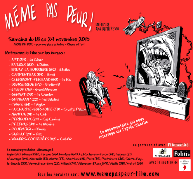 Même pas Peur ! dans vos salles, du 18 au 23 novembre 2015