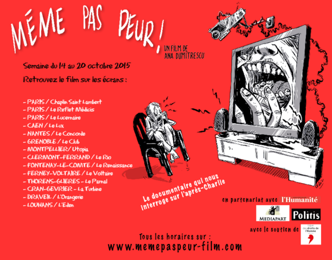 La projection de «Même pas peur»  dans vos salles du 14 au 20 octobre