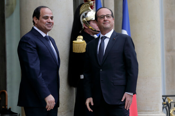 François Hollande et Abdel Fattah al-Sissi en novembre 2014 à l'Elysée © Reuters François Hollande et Abdel Fattah al-Sissi en novembre 2014 à l'Elysée © Reuters