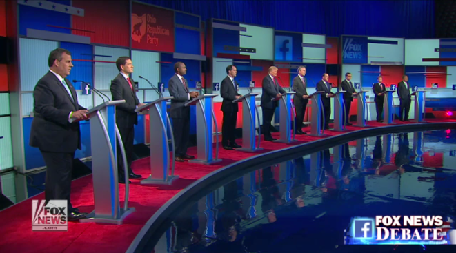 Les dix candidats les mieux placés dans les sondages. © Fox News Les dix candidats les mieux placés dans les sondages. © Fox News
