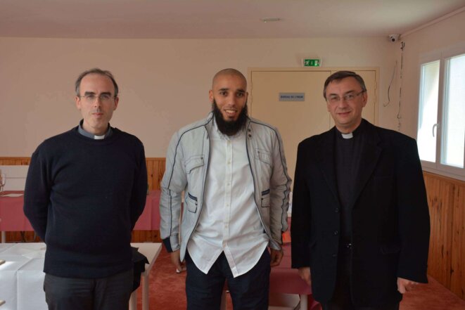 Pour fêter l'Aïd fin septembre, Rachid Abou Houdeyfa avait invité deux prêtres brestois. © DR