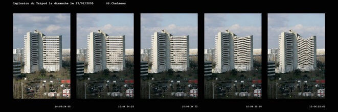 Implosion tripode le 27 février 2005 © Marie-Claude Villeneuve Implosion tripode le 27 février 2005 © Marie-Claude Villeneuve