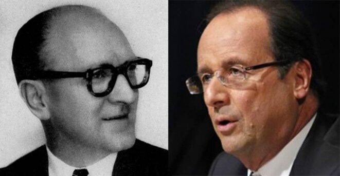 Guy Mollet et François Hollande Guy Mollet et François Hollande